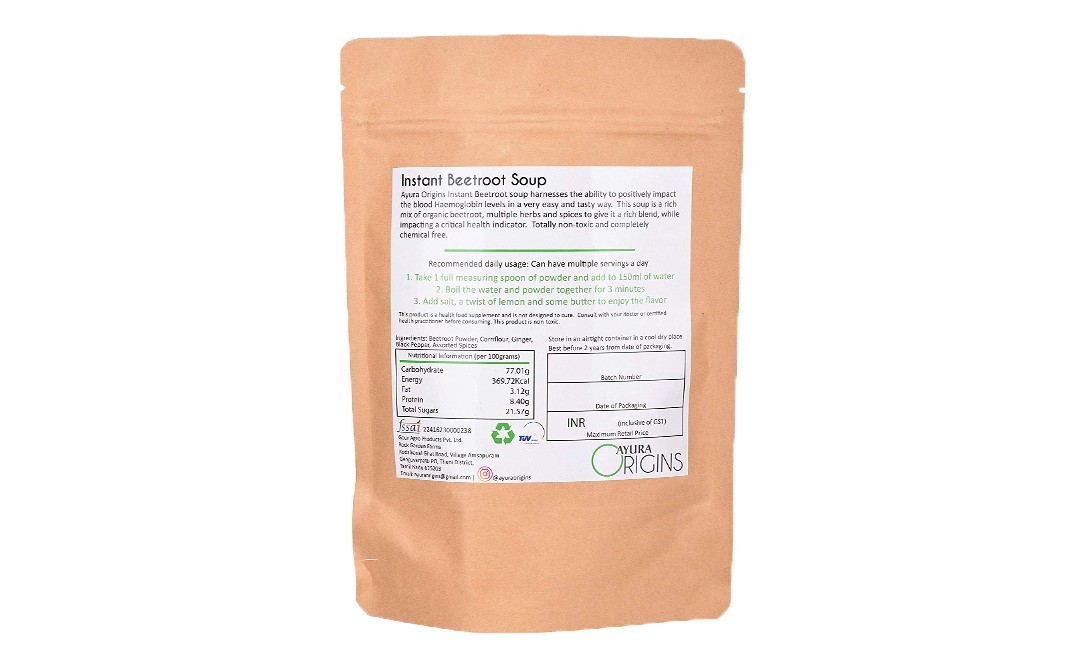 Ayura Origins Instant Beetroot Soup    Pack  200 grams